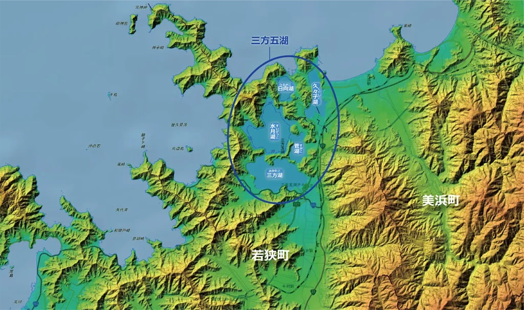 若狭三方五湖周辺地図