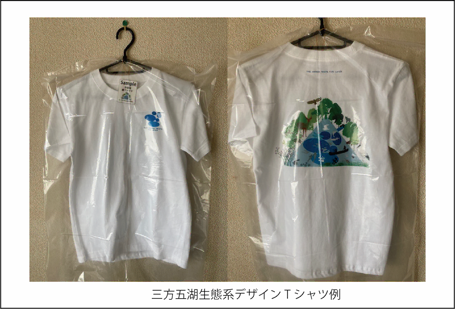 三方五湖生態系デザインTシャツ例